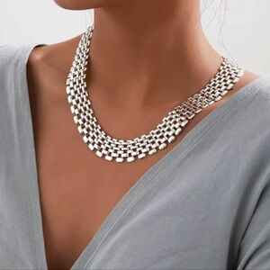 🆕 Exaggerated Chunky Necklace & Bracelet Set